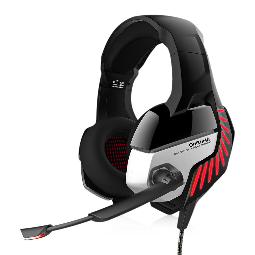 ONIKUMA K5 Pro Stereo Gaming Headset Over-ear Headphones with MIC LED Light for Xbox One / PS4 / PC