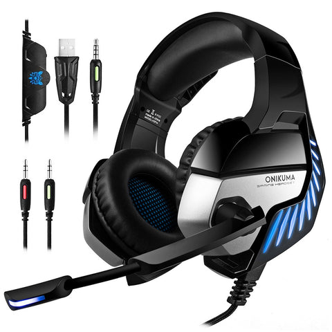 ONIKUMA K5 Pro Stereo Gaming Headset Over-ear Headphones with MIC LED Light for Xbox One / PS4 / PC