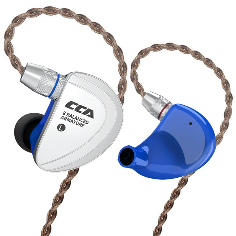 CCA C16 8BA Drive Units In Ear Earphone 8 Balanced Armature HIFI Monitoring Headphone Headset With Detachable Detach 2PIN Cable