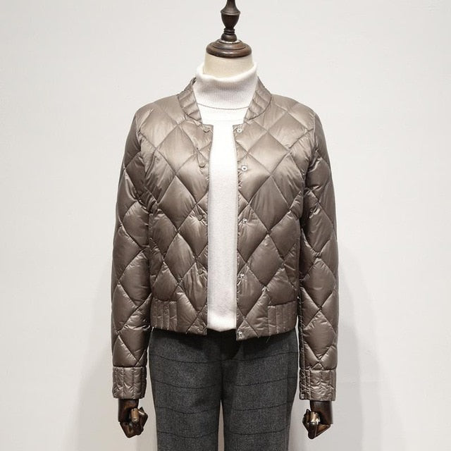 Fitaylor Ultra Light White Duck Down Jackets Autumn Winter Women Plus Size 3XL Short Coat Slim Warm Black Down Coats
