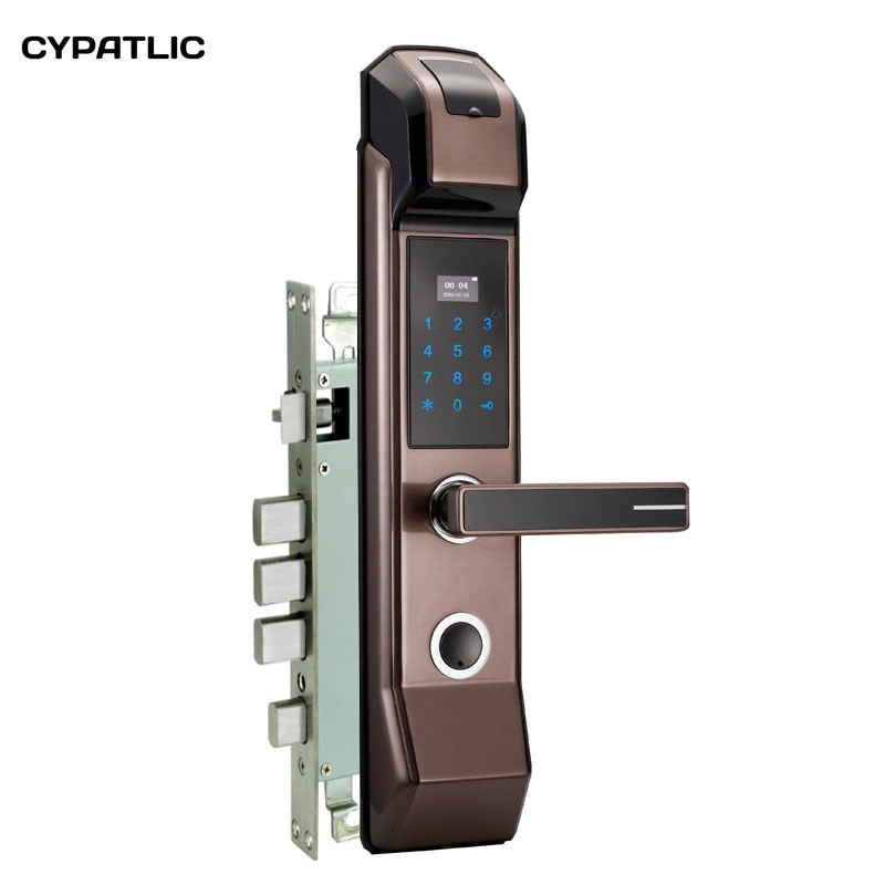 CYPATLIC New Arrival JCF3308 Brown Color Cerradura Inteligente door locks Keypad Cerradura Digital Lock