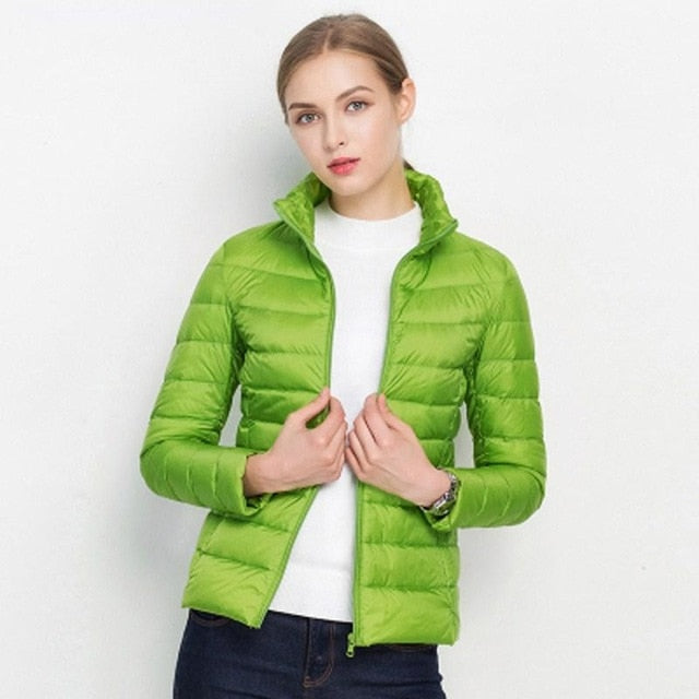 Fitaylor 90% Ultra Light White Duck Down Jacket Spring Winter Women Short Jackets Puffer Jacket Portable Windproof Down Coat